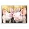 Stupell Industries Baby Pigs Animal Yellow Watercolor Painting Wood Wall Plaque